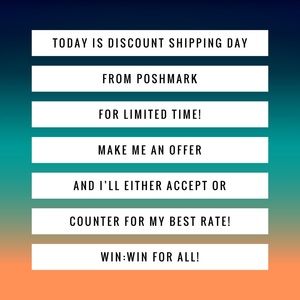 TODAY is Discount Shipping Day from Poshmark!!